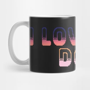 I Love My Dog Classic Video Game Graphic Vibrant Gradient Mug